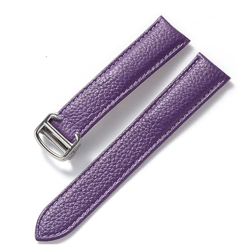 LQXHZ Herren- und Damen-Lederriemen, faltbare Schnalle, (Color : Purple, Size : 13mm) von LQXHZ