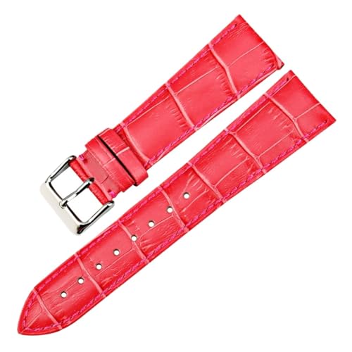 LQXHZ Modisches Echtleder-Uhrenarmband, 12/14/16/17/18/19/20/22 mm, Uhrenarmband, Gelb, Blau, Rosa, Rot, Damen-Uhrenarmband, 14 mm, Achat von LQXHZ