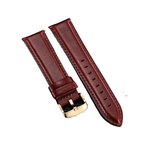 LQXHZ Schnellverschluss-Armbänder für Herren und Damen, echtes Leder, 18 mm, 20 mm, 22 mm, Smartwatch-Uhrenzubehör, 18 mm, Achat von LQXHZ