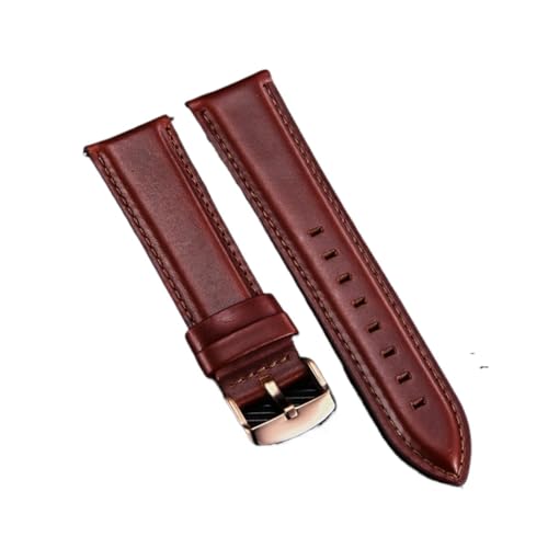 LQXHZ Schnellverschluss-Armbänder für Herren und Damen, echtes Leder, 18 mm, 20 mm, 22 mm, Smartwatch-Uhrenzubehör, 20 mm, Achat von LQXHZ