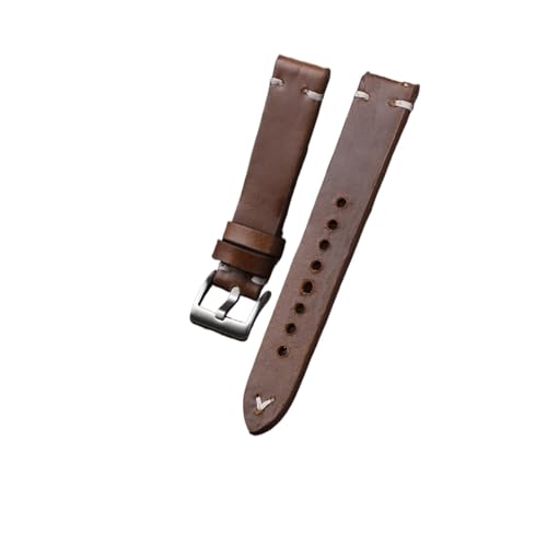 LQXHZ Uhrenarmband Mit Schnellverschluss, Vintage-Uhrenarmband Aus Echtem Leder For Männer Und Frauen, 19 Mm, 20 Mm, 22 Mm, 24 Mm, Ersatz-Uhrenzubehör(Color:Coffee,Size:19mm) von LQXHZ