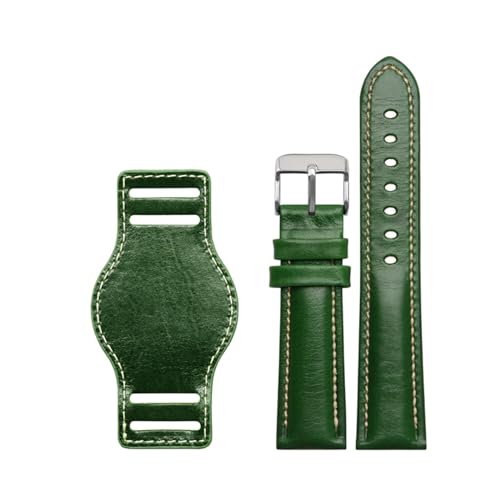 LQXHZ Uhrenarmband aus echtem Leder, 18 mm, 20 mm, 22 mm, für Herren, mit mattem Uhrenarmband, Leder, handgefertigt, 20mm, Achat von LQXHZ