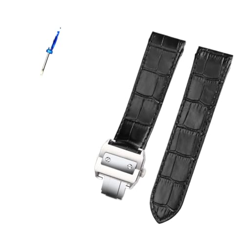 LQXHZ Uhrenarmband aus hochwertigem Leder, kompatibel mit Cartier Santos Santos 100 Armband mit Faltschließe, für Männer und Frauen, 20 mm, 23 mm, 23mm, Achat von LQXHZ