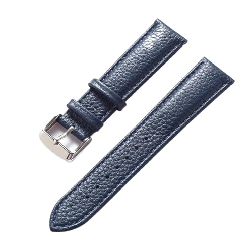 LQXHZ Uhrenarmband aus weichem Leder mit Litschi-Muster, für Herren und Damen, 16 mm, 18 mm, 20 mm, 22 mm, 17 mm, Achat von LQXHZ