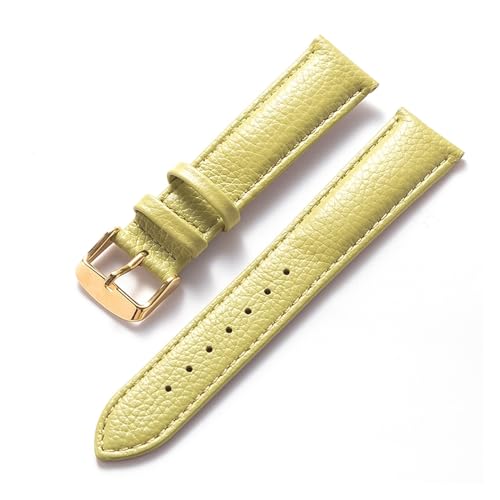 LQXHZ Uhrenarmband aus weichem Leder mit Litschi-Muster, für Herren und Damen, 16 mm, 18 mm, 20 mm, 22 mm, 19 mm, Achat von LQXHZ