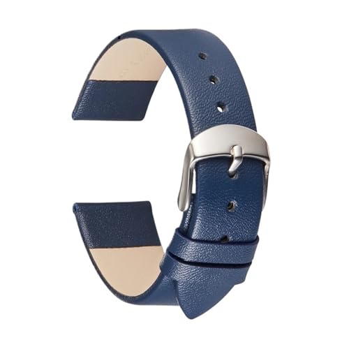 LQXHZ Weiches, Ultradünnes Uhrenarmband Aus Kalbsleder For Damen, 14 Mm, 16 Mm, 18 Mm, 20 Mm, 22 Mm, Armband, Rosa(Blue,16mm) von LQXHZ