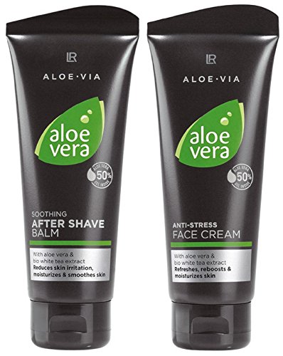 LR ALOE VIA Aloe Vera Men Gesichtspflege-Set (100 ml After Shave Balsam & 100 ml Gesichtscreme) von LR