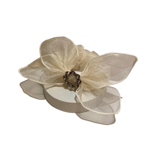 Haargummis,Scrunchies, Haarschmuck Süßes Garn Diamant Schnalle Haargummiband Haarseil Kopfschmuck(Gold) von LRFNKCT