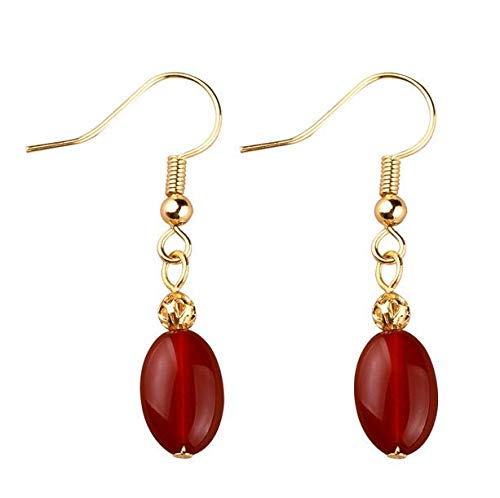 ohrringe, Natürliche rote Achatohrringe for Damen von LRFNKCT