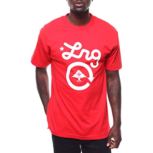 LRG Herren Fahrrad-Logo T-Shirt, Rot/Ausflug, einfarbig (Getaway Solids), XL von LRG