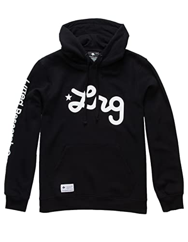 LRG Herren Lifted Research Group Logo Hooded Sweatshirt Kapuzenpullover, Schwarz, Large von LRG