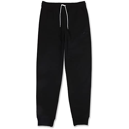 LRG Herren Script Logo Kordelzug Taille Active Jogger Sweatpants mit Taschen, Leichtes Schwarz, Groß von LRG