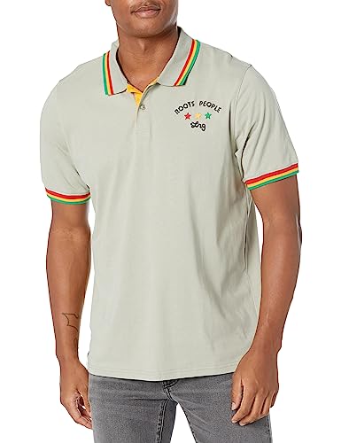 LRG Herren Strick-Polohemd mit Kragen, Salbei, 2X von LRG