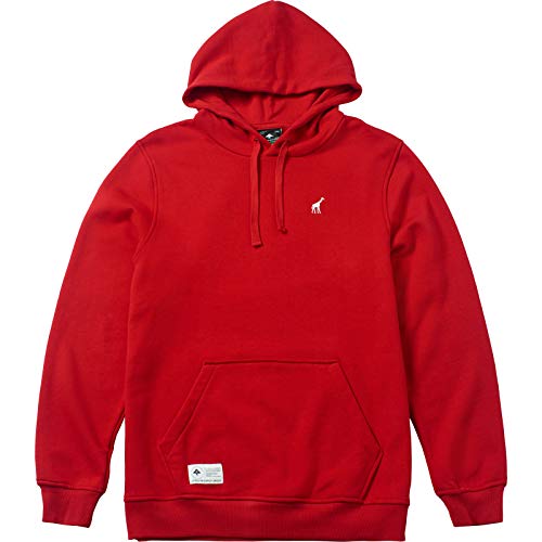 LRG Herren Sweatshirt mit Logo Kapuzenpullover, rot, Large von LRG