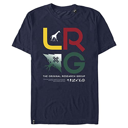 LRG Lifted Research Group Original Stacked Young Herren-T-Shirt, kurzärmelig, marineblau, Mittel von LRG