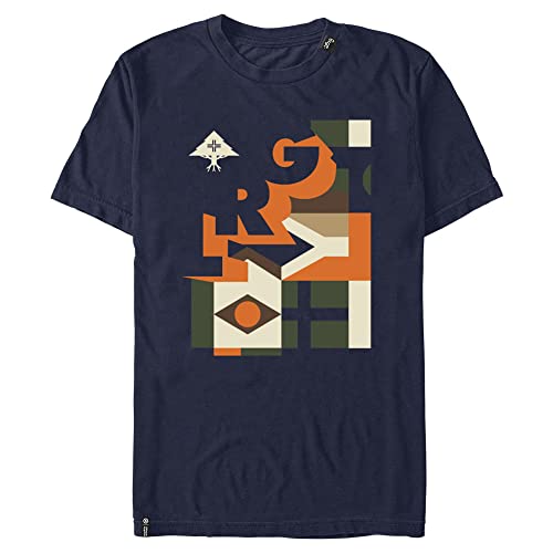 Mad Engine Brands Herren Check and Turn T-Shirt, Marineblau, Groß von LRG