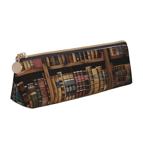 LRHCNZDCP Federmäppchen aus Leder, mit Dreiecksverschluss, niedliches Federmäppchen für Schule und Büro, weiß, Einheitsgröße, Schulranzen von LRHCNZDCP