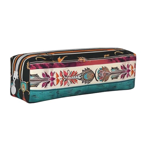 LRHCNZDCP Federmäppchen aus Leder mit Pferdemotiv, niedliches Federmäppchen mit Reißverschluss, für Schule und Büro, weiß, Einheitsgröße, Schulranzen von LRHCNZDCP