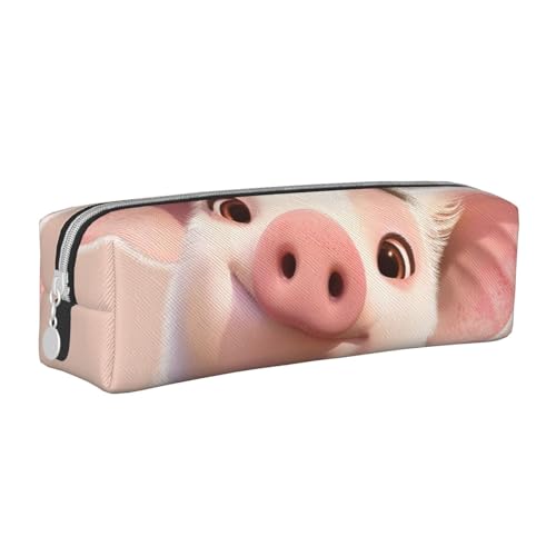 LRHCNZDCP Federmäppchen aus Leder mit Reißverschluss für Schule und Büro, Weiß, Einheitsgröße, weiß, one size, Schulranzen von LRHCNZDCP