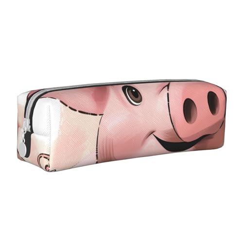 LRHCNZDCP Federmäppchen aus Leder mit Schweinchen-Druck, niedliches Federmäppchen mit Reißverschluss, für Schule und Büro, Weiß, Einheitsgröße, Schultasche, weiß, one size, Schulranzen LRHCNZDCP Federmäppchen aus Leder mit Schweinchen-Druck, niedliches Federmäppchen mit Reißverschluss, für Schule und Büro, Weiß, Einheitsgröße, Schultasche, weiß, one size, Schulranzen von LRHCNZDCP