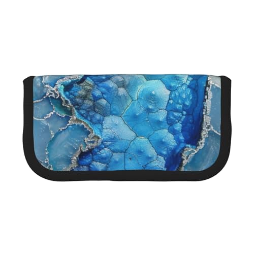 LRHCNZDCP Federmäppchen aus Segeltuch mit Reißverschluss, Hellblau und Türkis, Schwarz , Einheitsgröße, Schulranzen von LRHCNZDCP