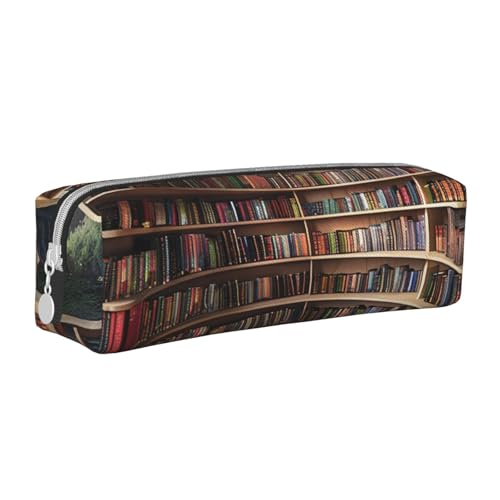 LRHCNZDCP Federmäppchen aus bedrucktem Leder, mit Reißverschluss, für Schule und Büro, weiß, Einheitsgröße, Schulranzen von LRHCNZDCP