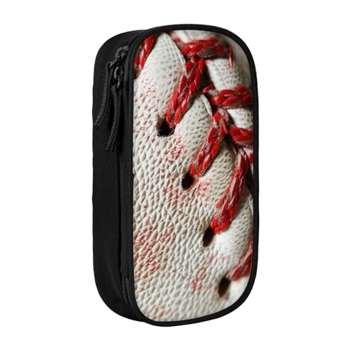 LRHCNZDCP Federmäppchen mit Baseball-Spitze, bedruckt, niedliches Federmäppchen, Stiftebox für Schule, Büro, Schwarz, Schwarz , Einheitsgröße, Schulranzen von LRHCNZDCP