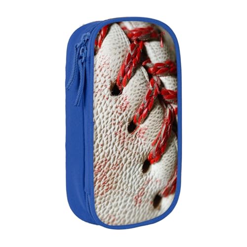 LRHCNZDCP Federmäppchen mit Baseball-Spitze, bedruckt, niedliches Federmäppchen, Stiftebox für Schule, Büro, Schwarz, blau, Einheitsgröße, Schulranzen von LRHCNZDCP