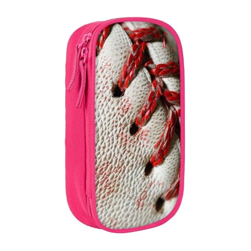 LRHCNZDCP Federmäppchen mit Baseball-Spitze, bedruckt, niedliches Federmäppchen, Stiftebox für Schule, Büro, Schwarz, rose, Einheitsgröße, Schulranzen von LRHCNZDCP