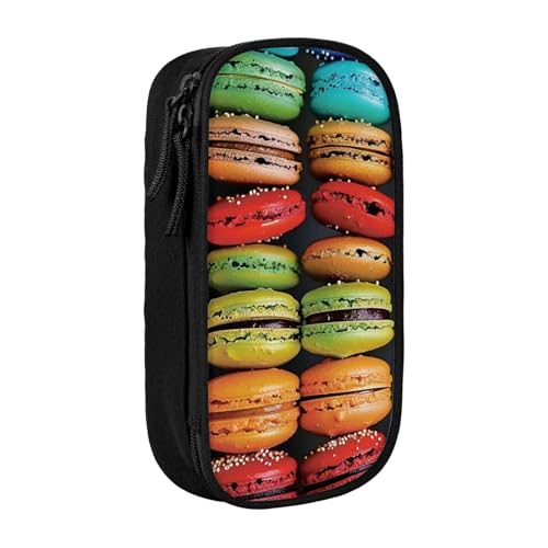 LRHCNZDCP Federmäppchen mit Macaron-Keksgeschmack, bedruckt, schwarz, niedliches Federmäppchen, Stiftebox für Schule, Büro, Schwarz , Einheitsgröße, Schulranzen LRHCNZDCP Federmäppchen mit Macaron-Keksgeschmack, bedruckt, schwarz, niedliches Federmäppchen, Stiftebox für Schule, Büro, Schwarz , Einheitsgröße, Schulranzen von LRHCNZDCP