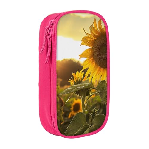 LRHCNZDCP Federmäppchen mit Sonnenblumen-Motiv, bedruckt, Schwarz, niedliches Federmäppchen, Stiftebox für Schule, Büro, rose, Einheitsgröße, Schulranzen LRHCNZDCP Federmäppchen mit Sonnenblumen-Motiv, bedruckt, Schwarz, niedliches Federmäppchen, Stiftebox für Schule, Büro, rose, Einheitsgröße, Schulranzen von LRHCNZDCP