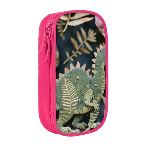 LRHCNZDCP Federmäppchen mit niedlichem Dinosaurier-Motiv, schwarz, niedliches Federmäppchen, Stiftebox für Schule, Büro, rose, Einheitsgröße, Schulranzen von LRHCNZDCP