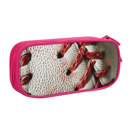 LRHCNZDCP Niedliches Federmäppchen, Baseball-Spitze, Nahaufnahme, bedrucktes Federmäppchen, Federmäppchen, Make-up-Tasche für Reisen, Schule, Büro, Schwarz, rose, Einheitsgröße, Schulranzen von LRHCNZDCP