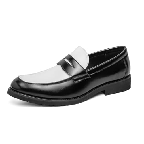 Herren Slip-On Anzugschuhe Formelle Loafer Moc Toe Smokingschuhe Klassische Freizeit Partyschuhe,Schwarz,38 EU Herren Slip-On Anzugschuhe Formelle Loafer Moc Toe Smokingschuhe Klassische Freizeit Partyschuhe,Schwarz,38 EU von LRMYMHY