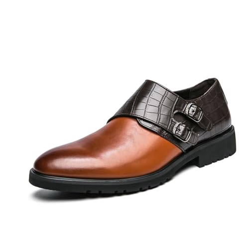 LRMYMHY Herren Double Monk Strap Slip On Loafers Leder Formell Business Classic Cap Toe Brautkleid Schuhe,Braun,45 EU LRMYMHY Herren Double Monk Strap Slip On Loafers Leder Formell Business Classic Cap Toe Brautkleid Schuhe,Braun,45 EU von LRMYMHY