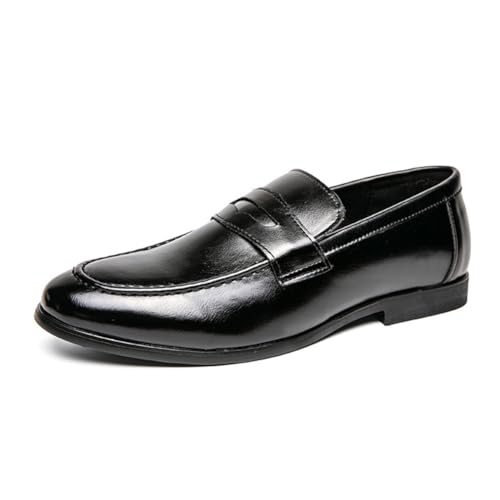 LRMYMHY Herren Leder Freizeit Kleid Schuhe Slip-On Penny Loafer Leichte Wingtip Slip Büroschuhe,Schwarz,44 EU LRMYMHY Herren Leder Freizeit Kleid Schuhe Slip-On Penny Loafer Leichte Wingtip Slip Büroschuhe,Schwarz,44 EU von LRMYMHY