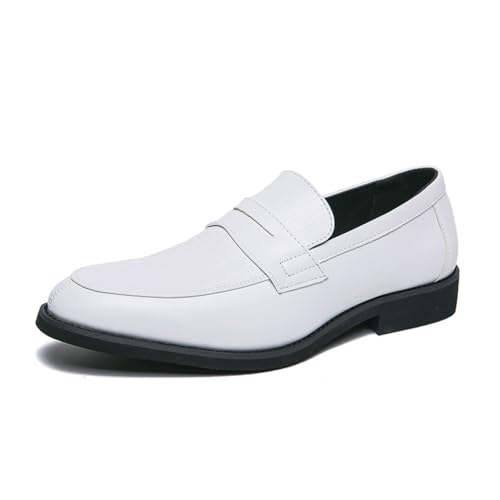 LRMYMHY Herren Leder Slip-On Kleid Loafer Klassischer Penny Schuh Für Formelle Geschäftshochzeit Casual Fahrschuhe,Weiß,40 EU LRMYMHY Herren Leder Slip-On Kleid Loafer Klassischer Penny Schuh Für Formelle Geschäftshochzeit Casual Fahrschuhe,Weiß,40 EU von LRMYMHY