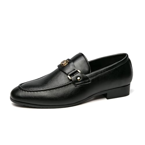 LRMYMHY Herren Moc Toe Kleid Schuhe Slip On Formeller Loafer Flache Leder Ballhochzeit Casual Monk Strap Smoking Schuhe,Schwarz,47 EU LRMYMHY Herren Moc Toe Kleid Schuhe Slip On Formeller Loafer Flache Leder Ballhochzeit Casual Monk Strap Smoking Schuhe,Schwarz,47 EU von LRMYMHY