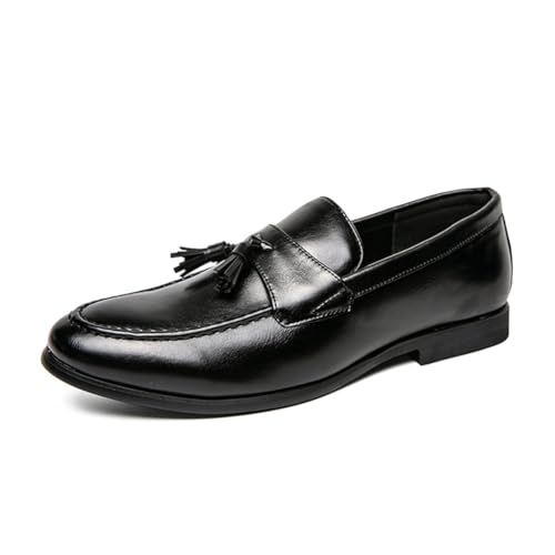 LRMYMHY Herren Slip-On Leder Loafer Wingtip Brogue Quaste Leichte Slip Sattelschuhe Casual Dress Schuhe,Schwarz,39 EU LRMYMHY Herren Slip-On Leder Loafer Wingtip Brogue Quaste Leichte Slip Sattelschuhe Casual Dress Schuhe,Schwarz,39 EU von LRMYMHY