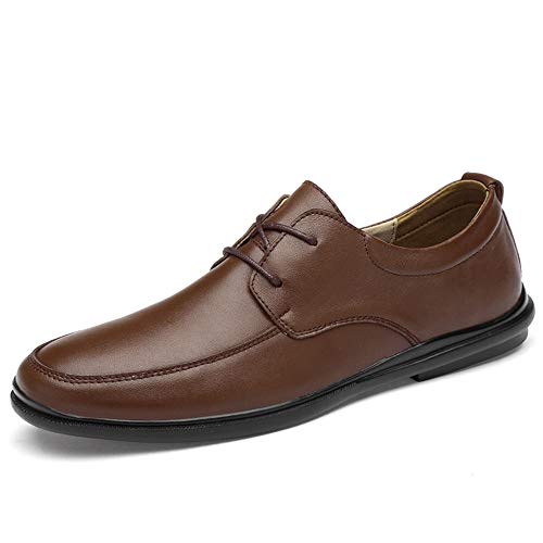 LRUII Kleid Oxford für Herren Schnürschürze Zehen Derby-Schuhe Rindsleder Anti-Rutsch-Low-Top-Blockabsatz-Abschlussball von LRUII