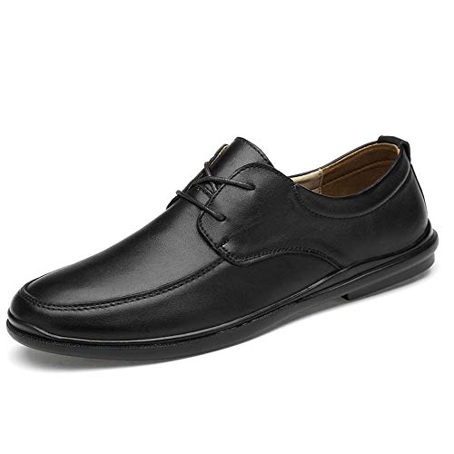 LRUII Kleid Oxford für Herren Schnürschürze Zehen Derby-Schuhe Rindsleder Anti-Rutsch-Low-Top-Blockabsatz-Abschlussball von LRUII