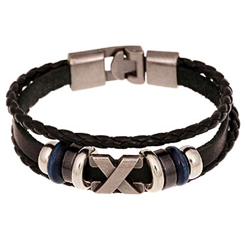 LRWEY Modisches Lederarmband mit niedlichem Unendlichkeitssymbol für Damen, Schmuck, Punk-Stil, 6 Stück (6 Stück, blau, Einheitsgröße) von LRWEY