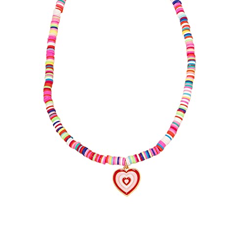 LRWEY Persönlichkeit Liebe Halskette Einfaches und exquisites Design Geeignet für alle Anlässe Ring Anhänger, rose, Einheitsgröße von LRWEY