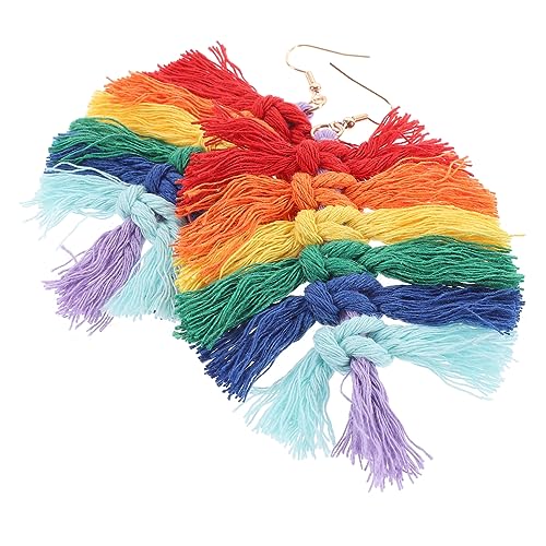LRXIYODE 1 Paar Bunte Boho Ohrringe mit Quasten für Damen Handgefertigte Mehrlagige Ohrringe im Regenbogen Design für Partys und Alltag Eleganter Schmuck für LRXIYODE 1 Paar Bunte Boho Ohrringe mit Quasten für Damen Handgefertigte Mehrlagige Ohrringe im Regenbogen Design für Partys und Alltag Eleganter Schmuck für von LRXIYODE