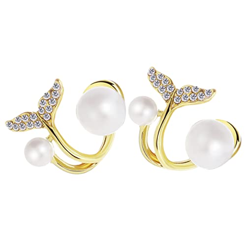 LRXIYODE 1 Paar Fishtail Ohrringe Perlen Damen Ohrstecker im Einzigartigen Design für LRXIYODE 1 Paar Fishtail Ohrringe Perlen Damen Ohrstecker im Einzigartigen Design für von LRXIYODE