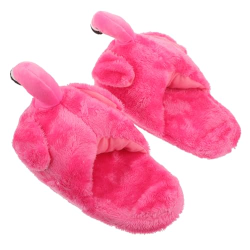 LRXIYODE 1 Paar Flauschige Damen Flamingo Hausschuhe Bequeme und Warme Indoor Slippers mit Rutschfester Sohle für Zuhause mit Gemütlicher Polsterung und Modischem Design Entspannen von LRXIYODE