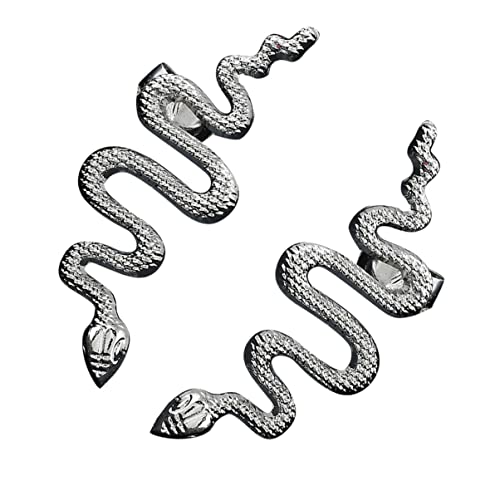 LRXIYODE 1 Paar Kreative Ohrstecker im Schlangendesign Ohrclips Silber für Damen Eleganter und Einzigartiger Schmuck für Einen Stilvollen Look LRXIYODE 1 Paar Kreative Ohrstecker im Schlangendesign Ohrclips Silber für Damen Eleganter und Einzigartiger Schmuck für Einen Stilvollen Look von LRXIYODE