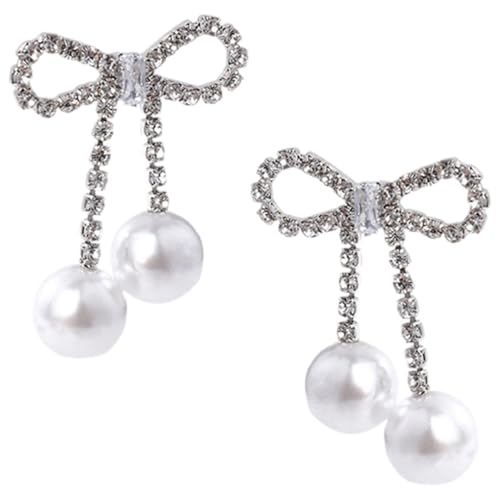 LRXIYODE 1 Paar Perlen Ohrringe mit Schleifen Design für Damen Funkelnde Dekorative Ohrstecker mit Strass und Vielseitig für Besondere Anlässe und Alltag LRXIYODE 1 Paar Perlen Ohrringe mit Schleifen Design für Damen Funkelnde Dekorative Ohrstecker mit Strass und Vielseitig für Besondere Anlässe und Alltag von LRXIYODE