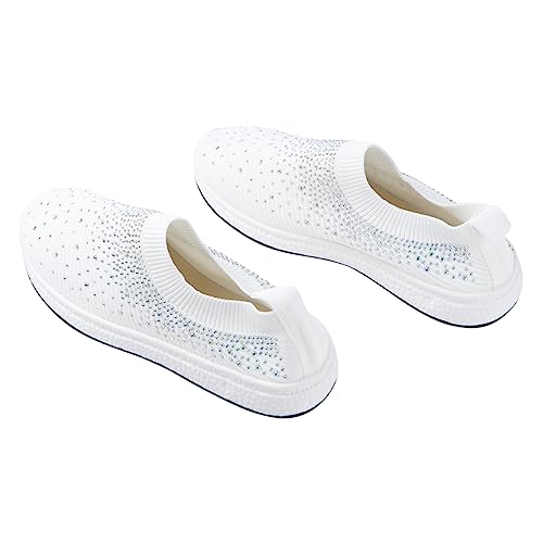 LRXIYODE 1 Paar Strass -Flachschuhe Läuft Lauflernschuhe Weibliche Strass-Turnschuhe Turnschuhe Für Tägliche Übungen Sport-Sneaker Damenschuhe Mesh-Laufschuhe Barfußschuhe Wanderschuhe Weiß LRXIYODE 1 Paar Strass -Flachschuhe Läuft Lauflernschuhe Weibliche Strass-Turnschuhe Turnschuhe Für Tägliche Übungen Sport-Sneaker Damenschuhe Mesh-Laufschuhe Barfußschuhe Wanderschuhe Weiß von LRXIYODE