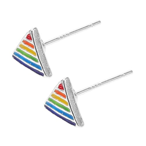 LRXIYODE 1 Paar Triangel Ohrringe Bunte Regenbogen Ohrstecker für Damen und Herren Stilvolles und Kreatives Design für als für Familie und Freunde LRXIYODE 1 Paar Triangel Ohrringe Bunte Regenbogen Ohrstecker für Damen und Herren Stilvolles und Kreatives Design für als für Familie und Freunde von LRXIYODE